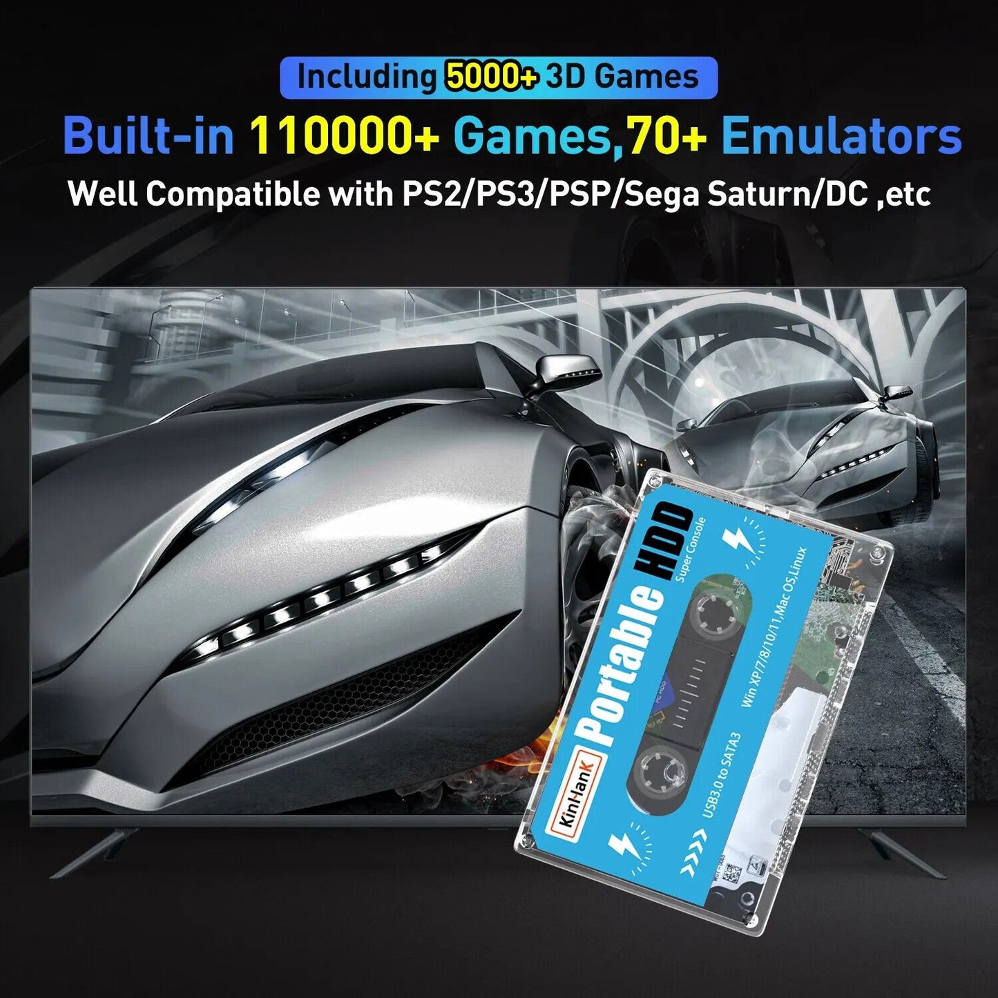 Pocket Super Console Ultimate Retro Disk Gaming Console Cassette