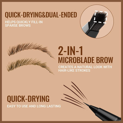 Microbladed Brows. No Needle Required - 2 Pack | 1 Set