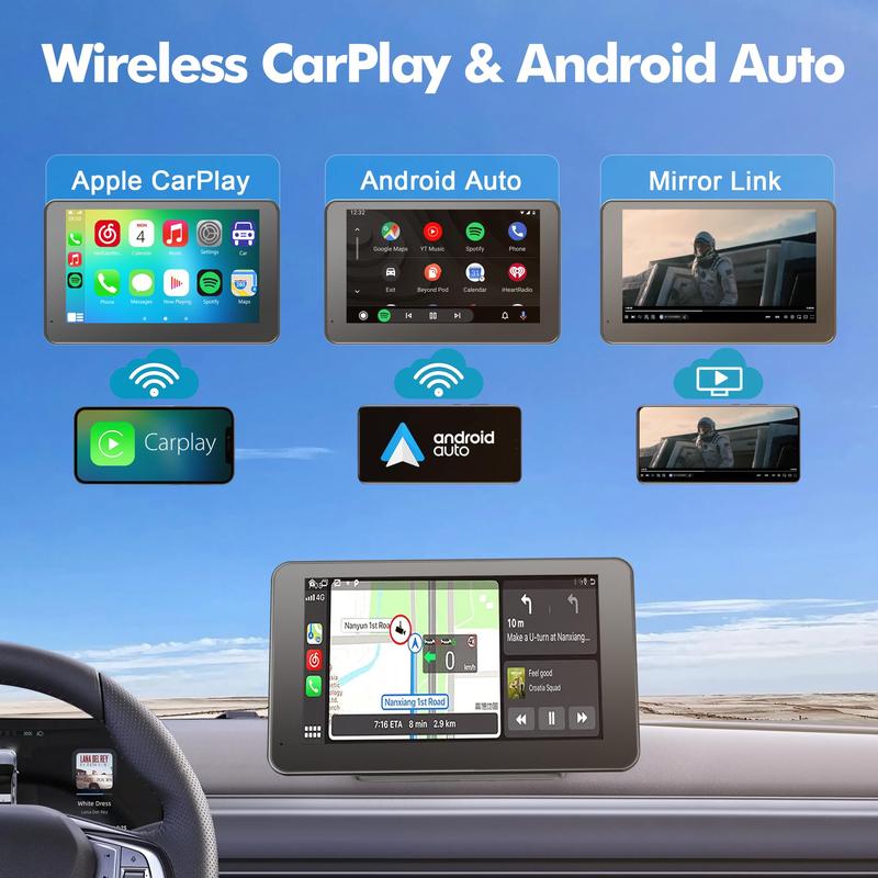 2026 Upgraded Wireless CarPlay Screen for Andriod & Iphone