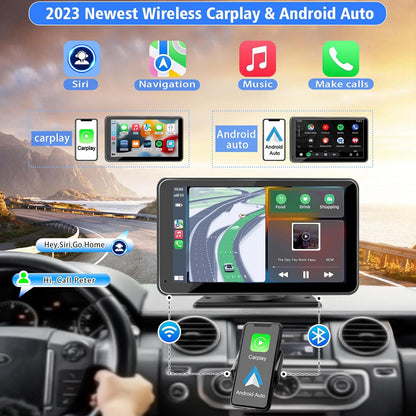 2026 Upgraded Wireless CarPlay Screen for Andriod & Iphone